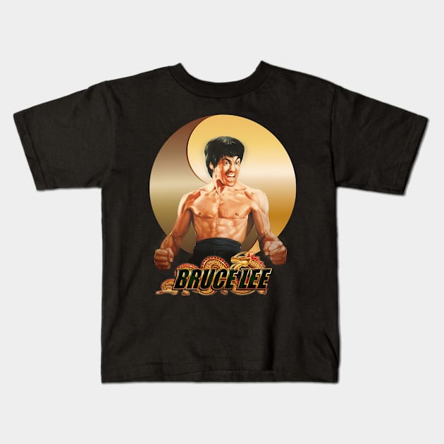 Legend Bruce Movie Jeet Kune Do Be Water Lee Kids T-Shirt by Garmentcrooks